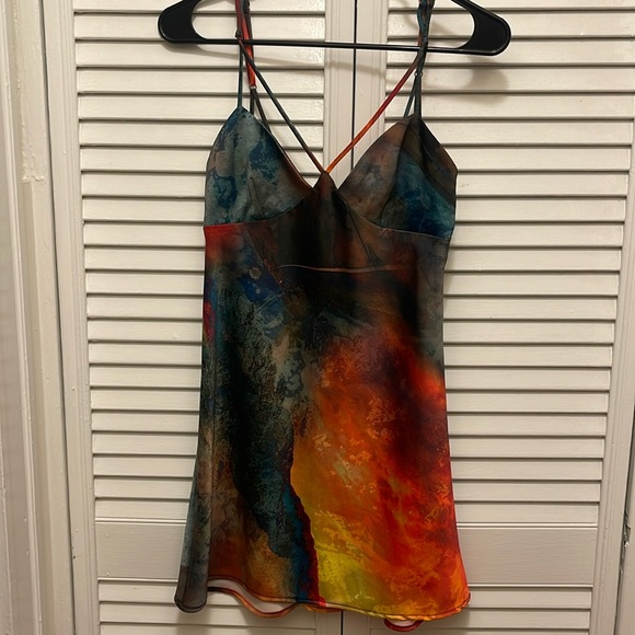urban outfitters watercolor mini dress - Picture 1 of 3